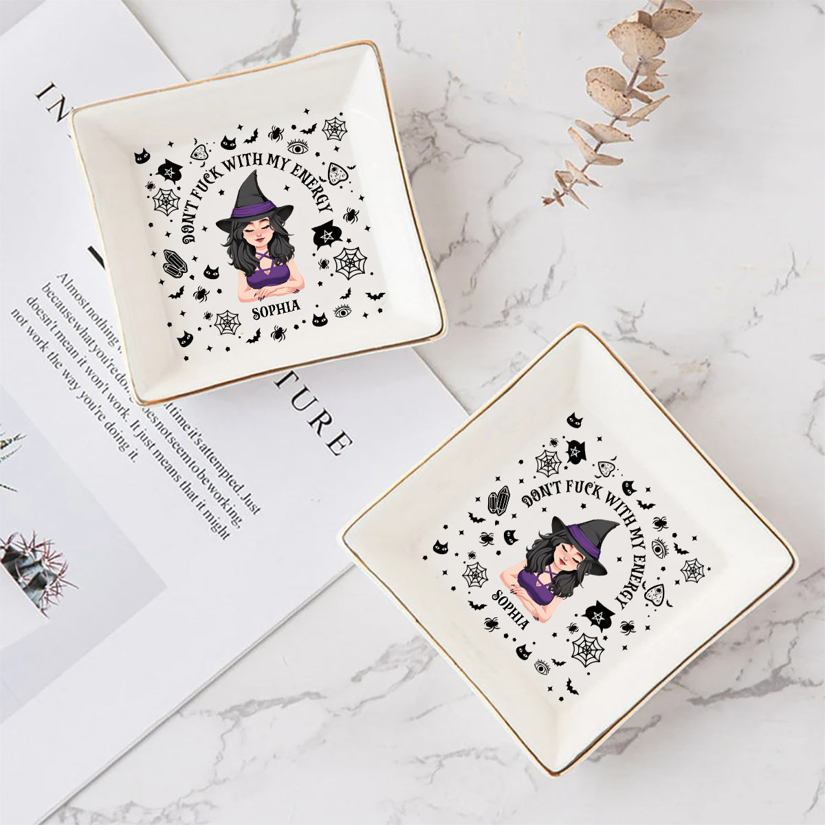 Don't F With My Energy - Personalized Witch Jewelry Dish