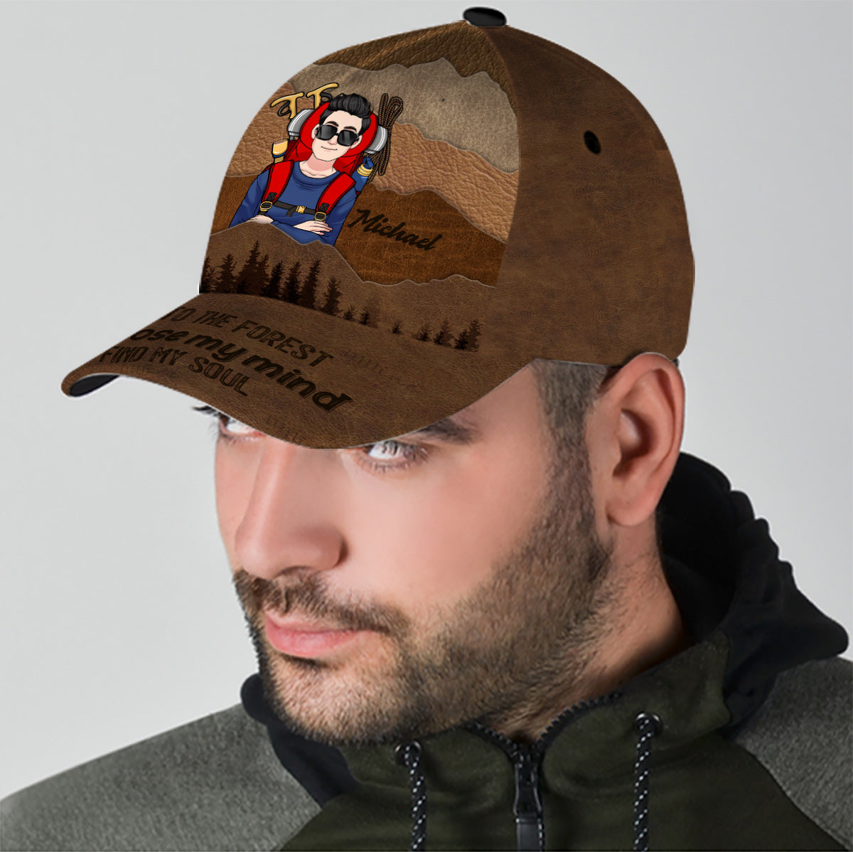 Wandern ohne Haarstyling – Personalisierte klassische Wandermütze