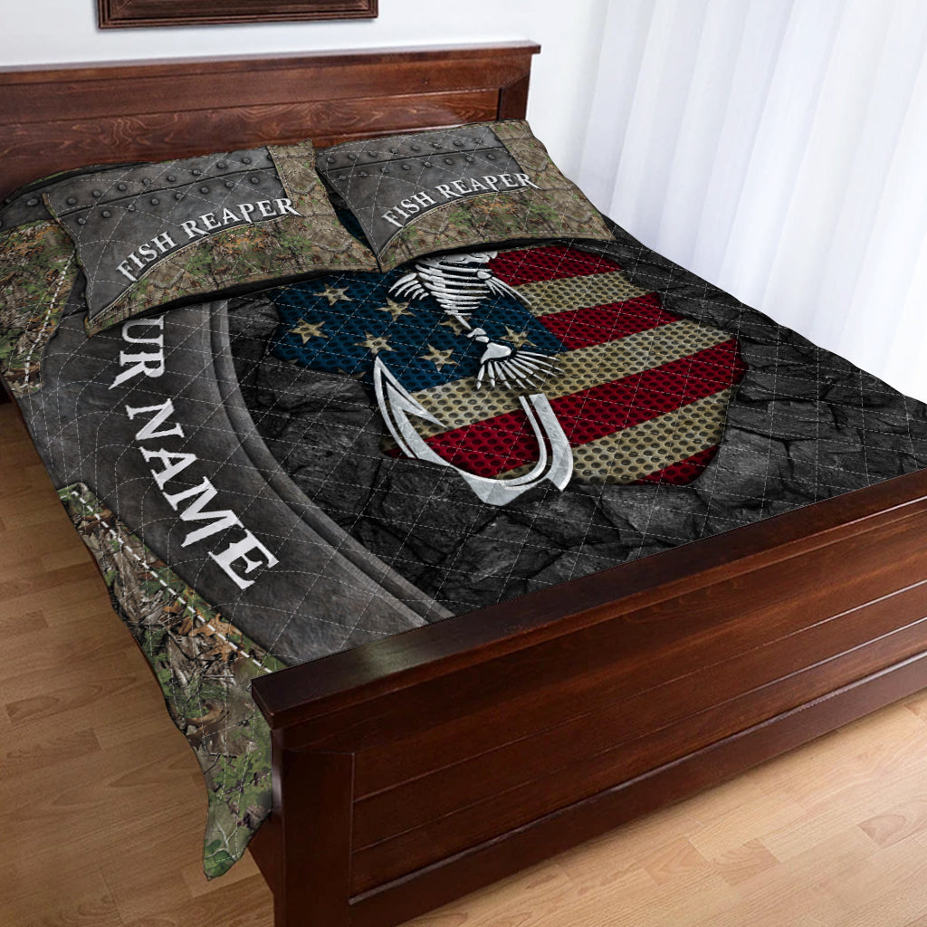 Fish Reaper - Personalized Fishing Quilt Set
