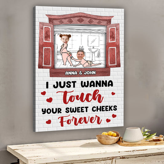 I Just Want To Touch - Personalized Couple Canvas And Poster