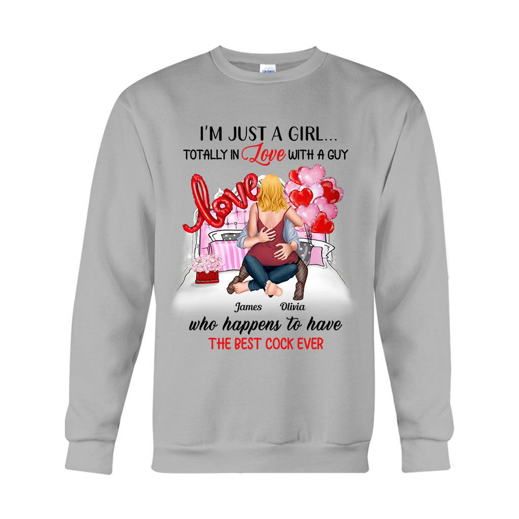 I'm Just A Girl In Love With A Guy - Personalized Couple T-shirt And Hoodie