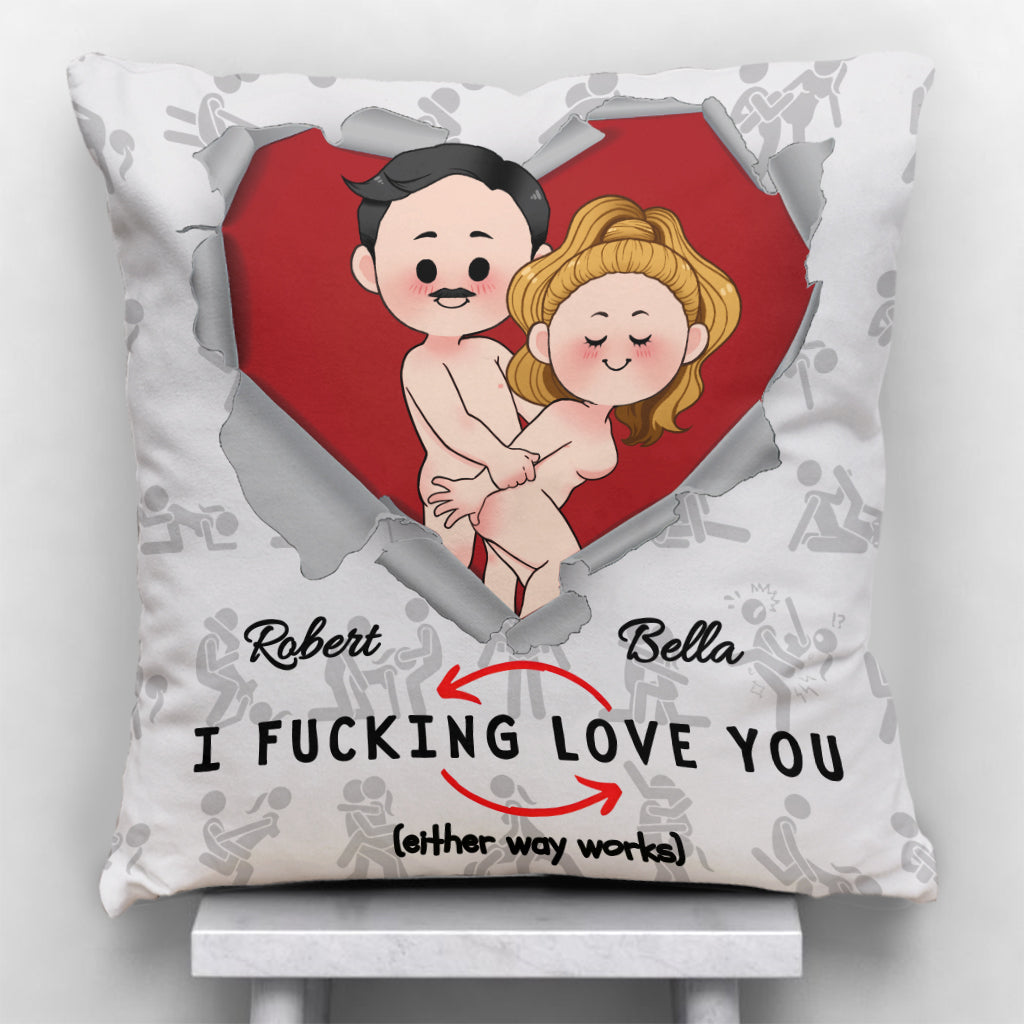 I Love You - Personalized Couple Throw Pillow