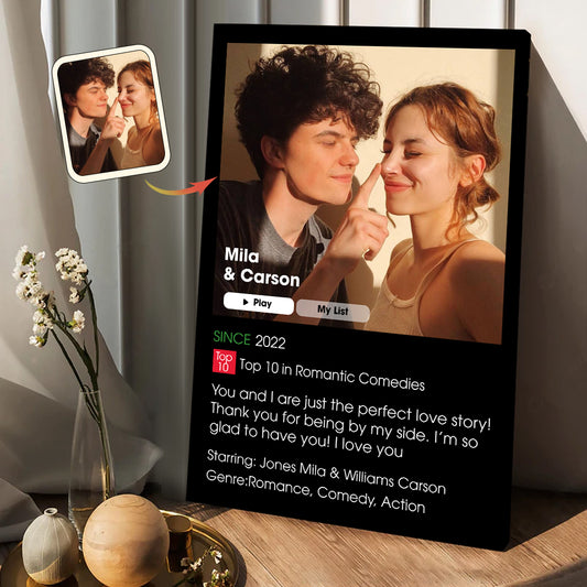 Unser romantischer Film – Personalisierte Leinwand und Poster für Paare