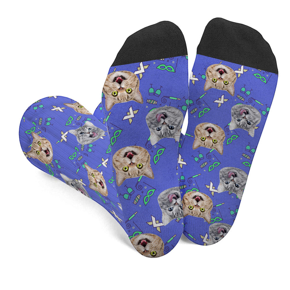 Individuelles Katzenmotiv - Personalisierte Socken