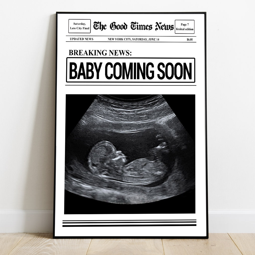 Baby Coming Soon - Personalized Mother Canvas And Poster