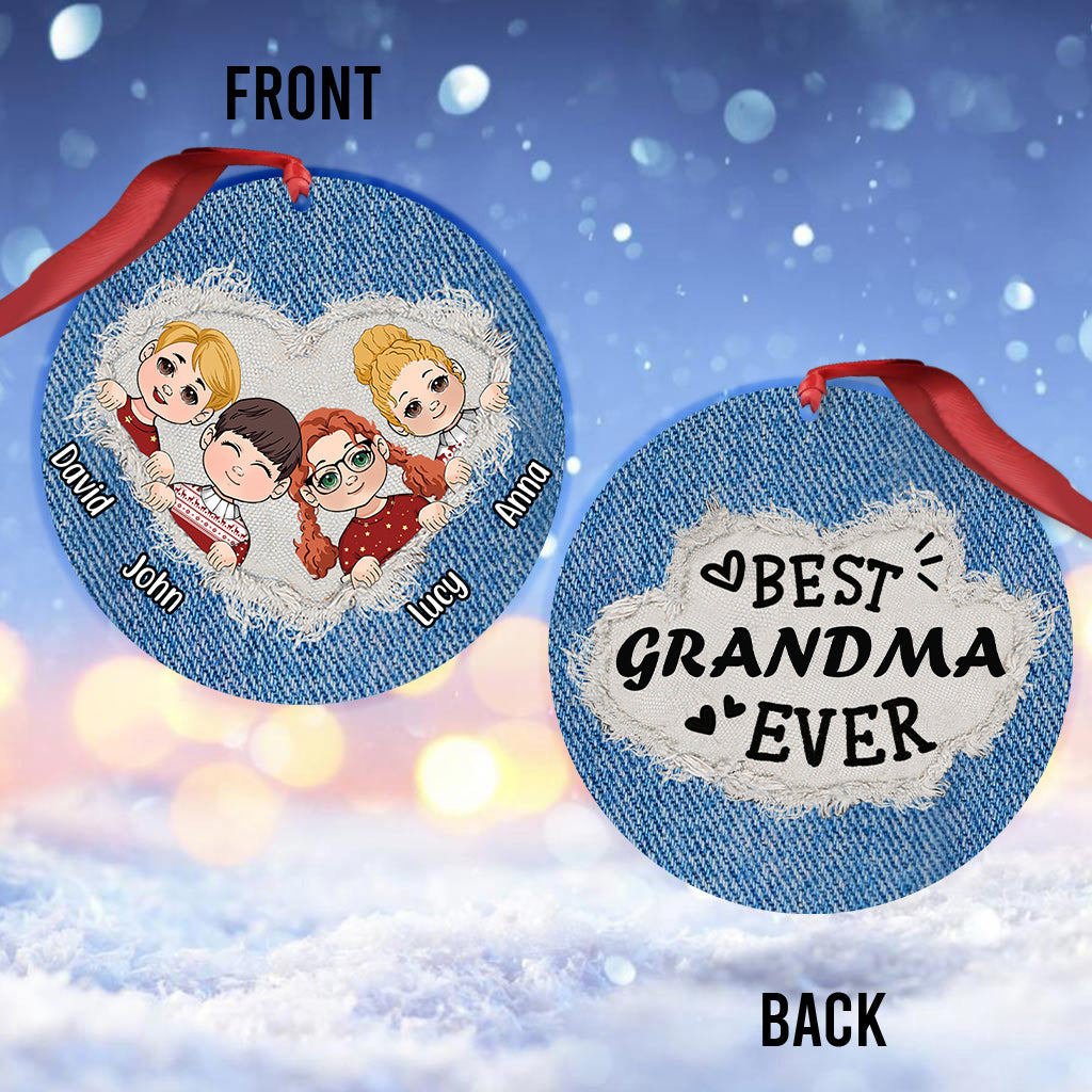 Best Grandma / Mom Ever - Personalized Grandma Ornament