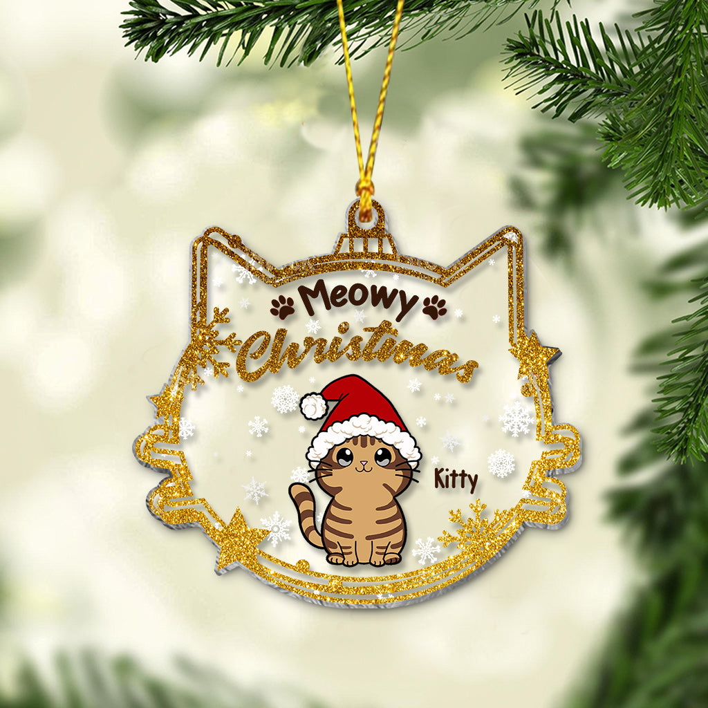 Meowy Christmas - Personalized Cat Ornament
