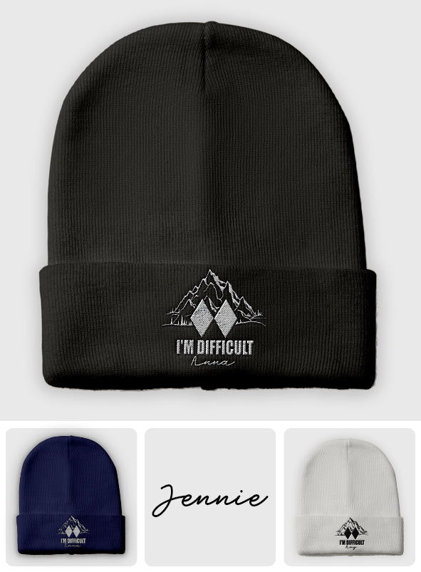 Je suis difficile - Bonnet de ski brodé personnalisé