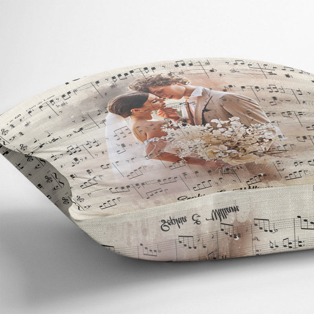 Beautiful In White - Personalized Husband And Wife Throw Pillow