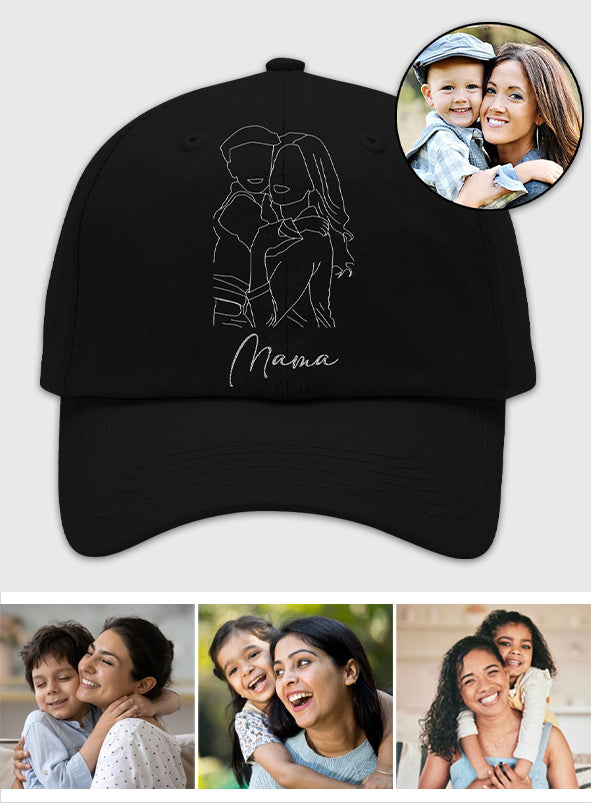 Individuelles Foto – Personalisierte, bestickte klassische Kappe für Stiefmütter