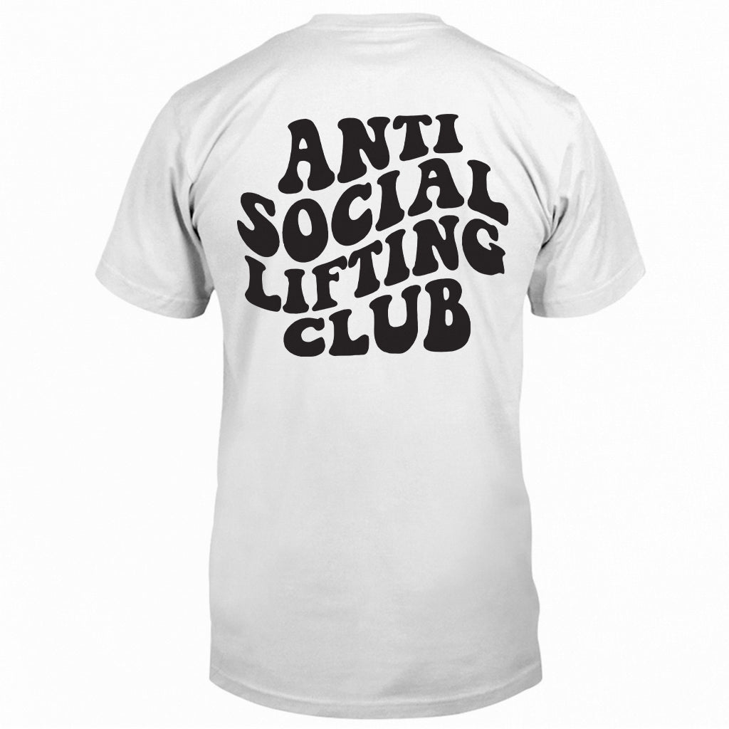 Anti Social Lifting Club – Personalisiertes Fitness-T-Shirt und Hoodie