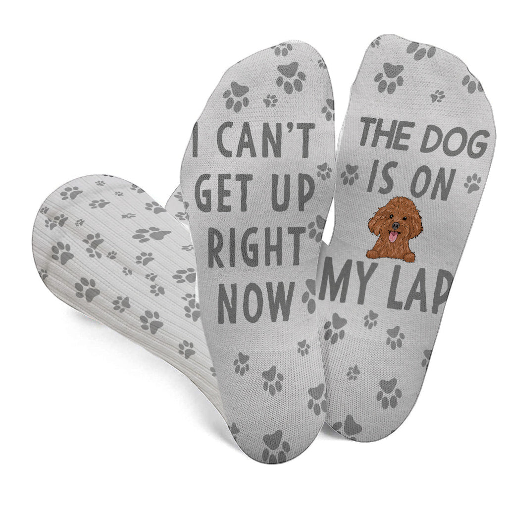 Ich kann jetzt aufstehen – Katzengeschenk für Hundeliebhaber – Personalisierte Socken