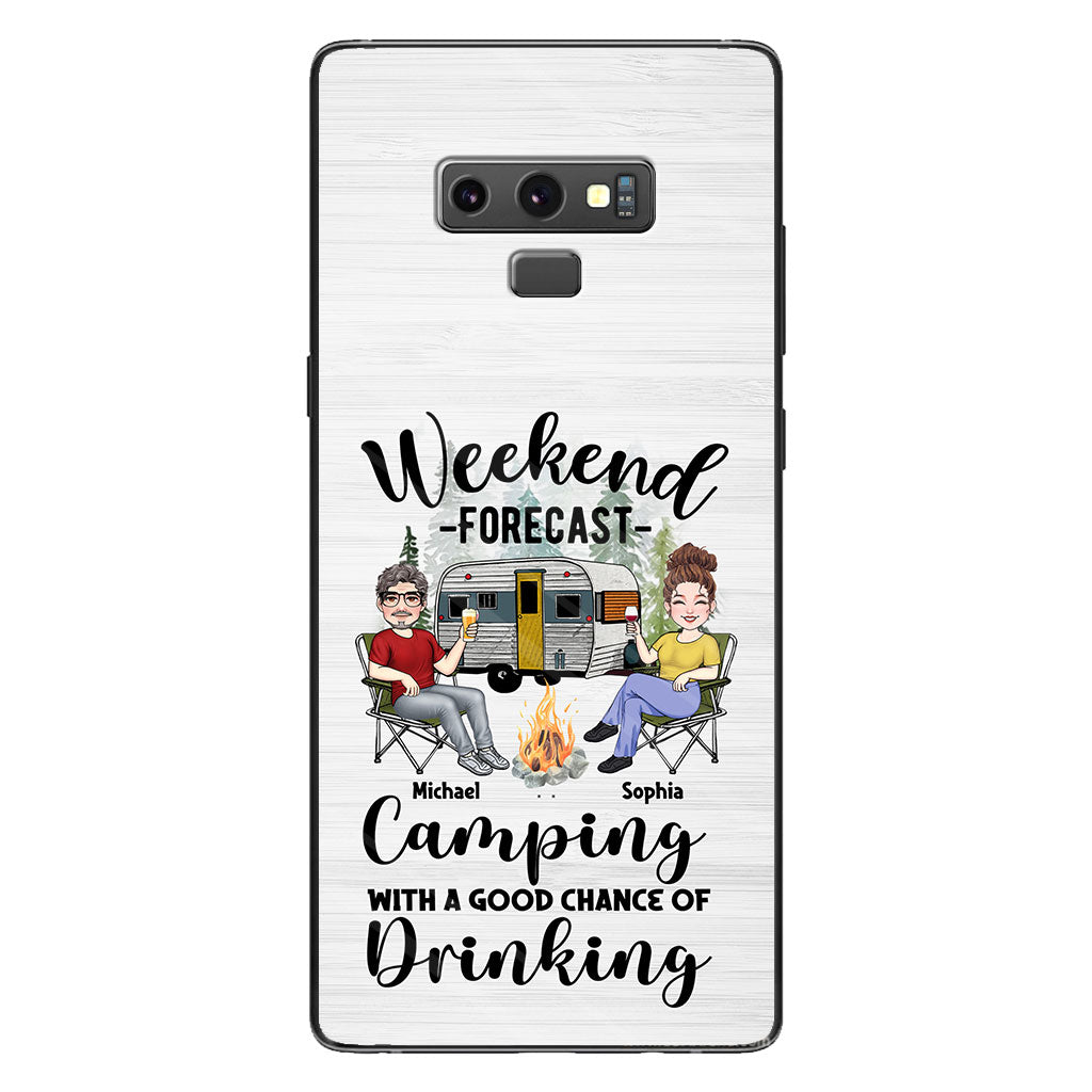 Prévisions du week-end - Étui de téléphone transparent personnalisé pour le camping