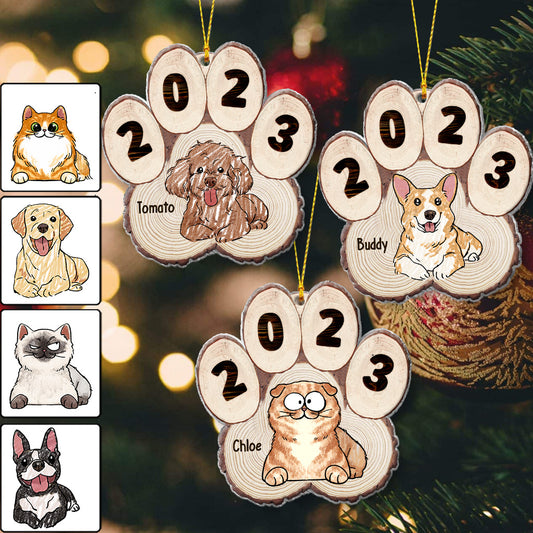 Lovely Pet Dogs Cats Paw - Gift for dog lovers, cat lover - Personalized Ornament