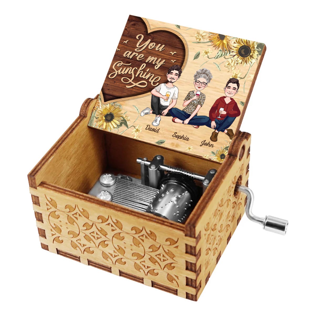 How Much You Mean - Gift for mom, grandma - Personalized Hand Crank Music Box