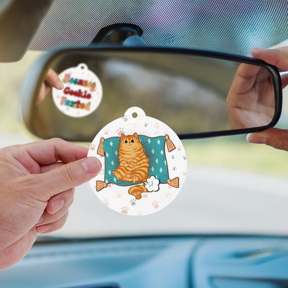 Weil die Katze einen fahren ließ – Personalisierter Katzen-Lufterfrischer