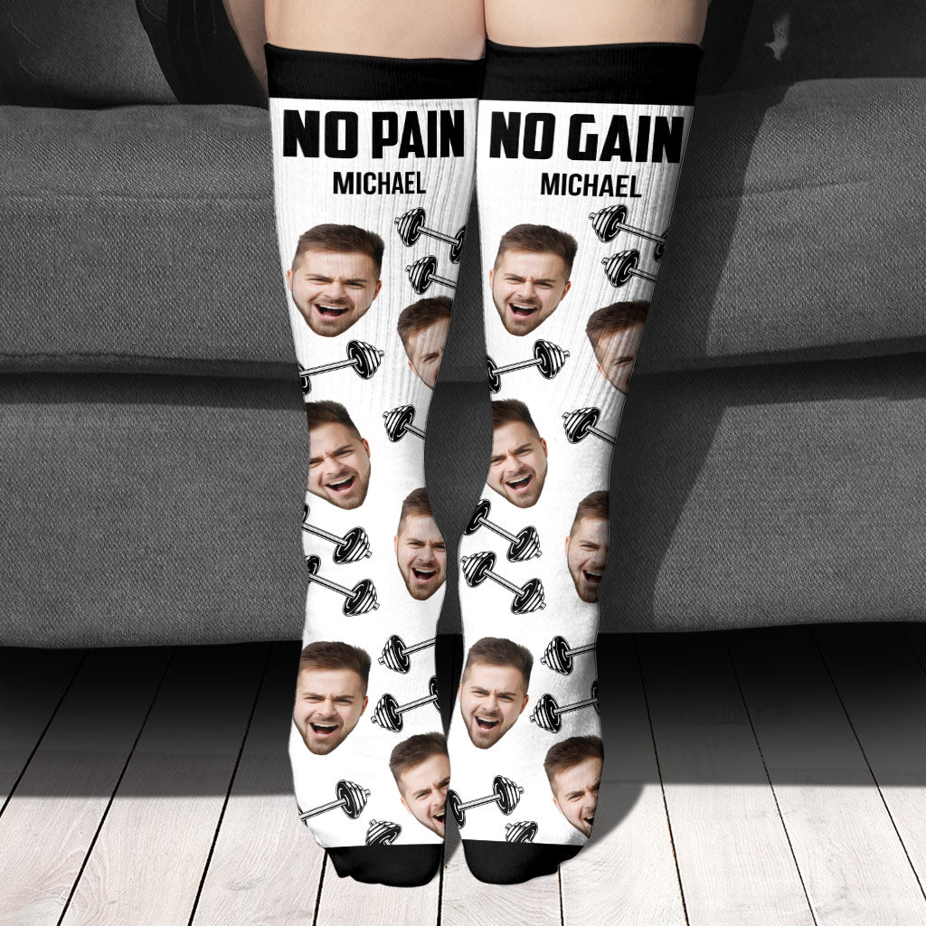Pas de douleur, pas de gain - Chaussettes de sport personnalisées