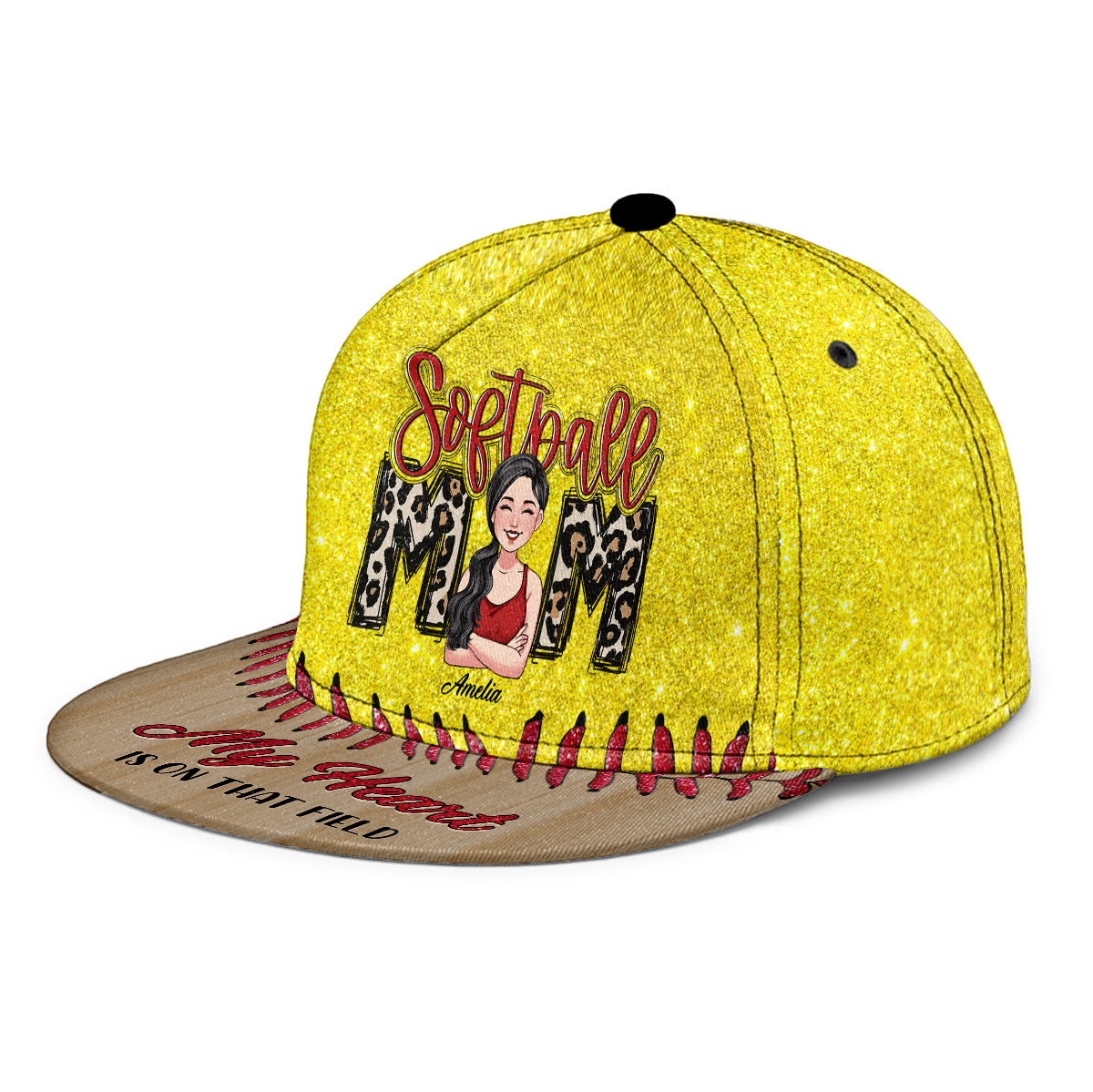 Softball-Liebe – Personalisierte Softball-Snapback-Jacke