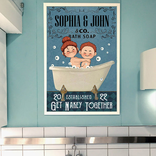 Get Nakey - Personalized Couple Canvas And Poster