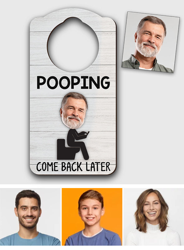 Funny Bathroom Sign - Personalized Father 2 Layered Wood Sign / Wood Plaque