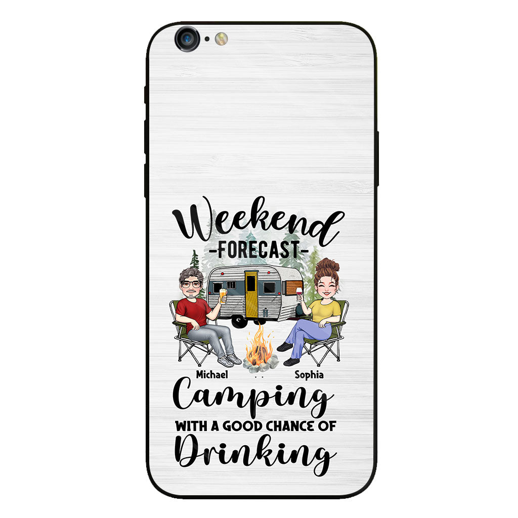 Prévisions du week-end - Étui de téléphone transparent personnalisé pour le camping