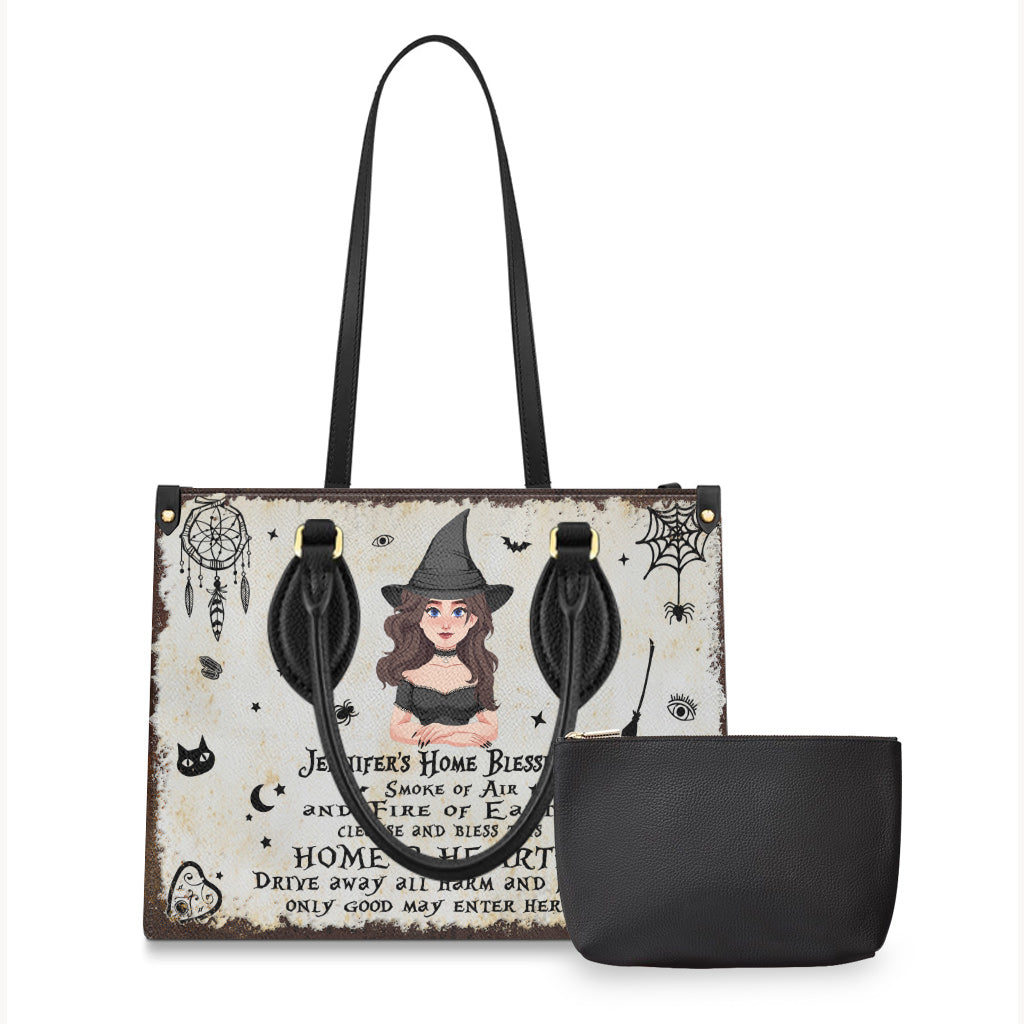 Home Blessing - Personalized Witch Leather Handbag