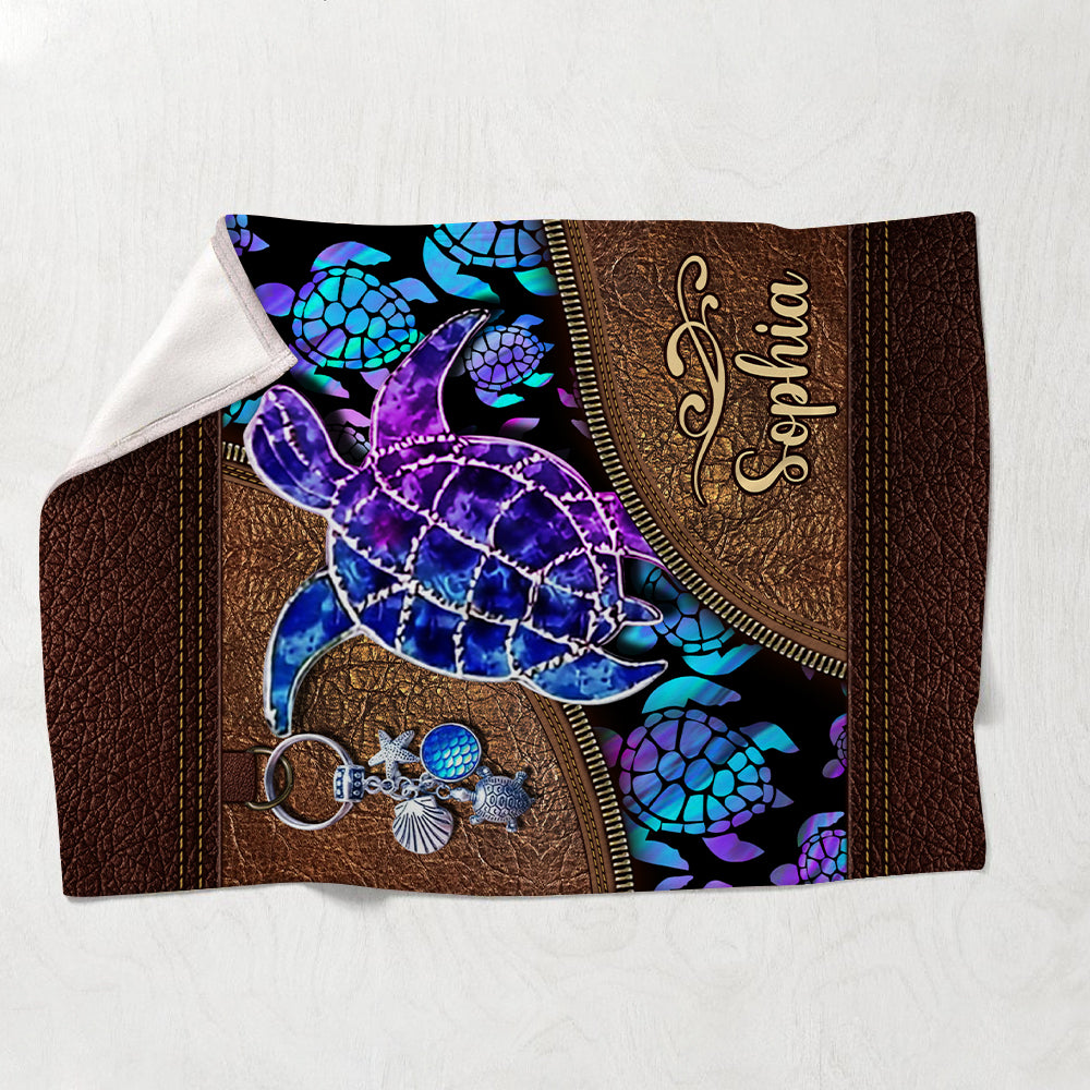 Salty Lil' Beach – Personalisierte Schildkrötendecke