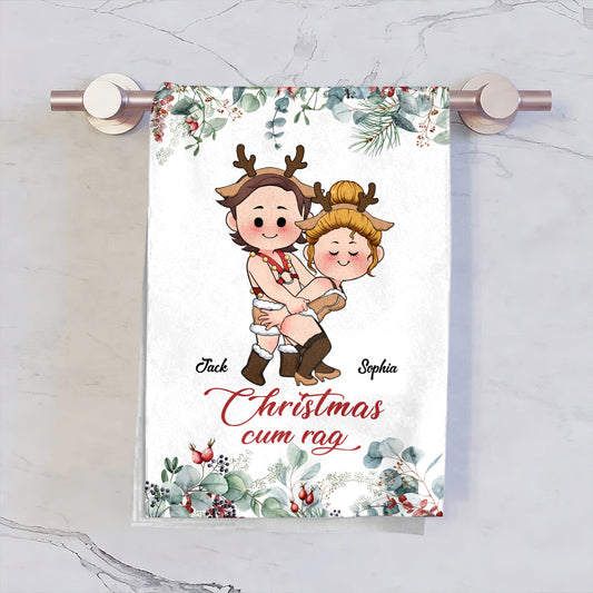 Christmas Rag - Personalized Couple Towel