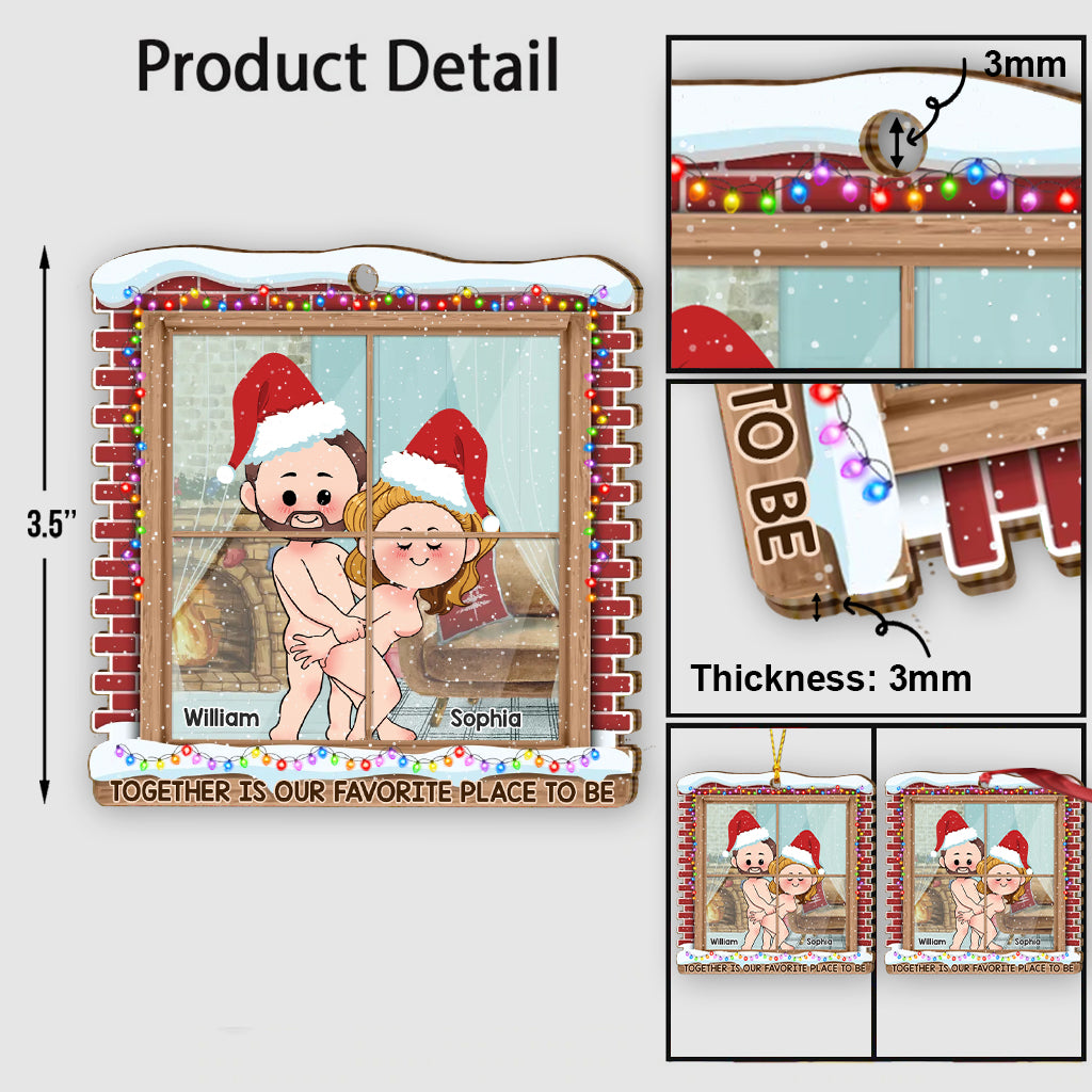 Together Is Our Favorite Place - Personalized Couple Ornament