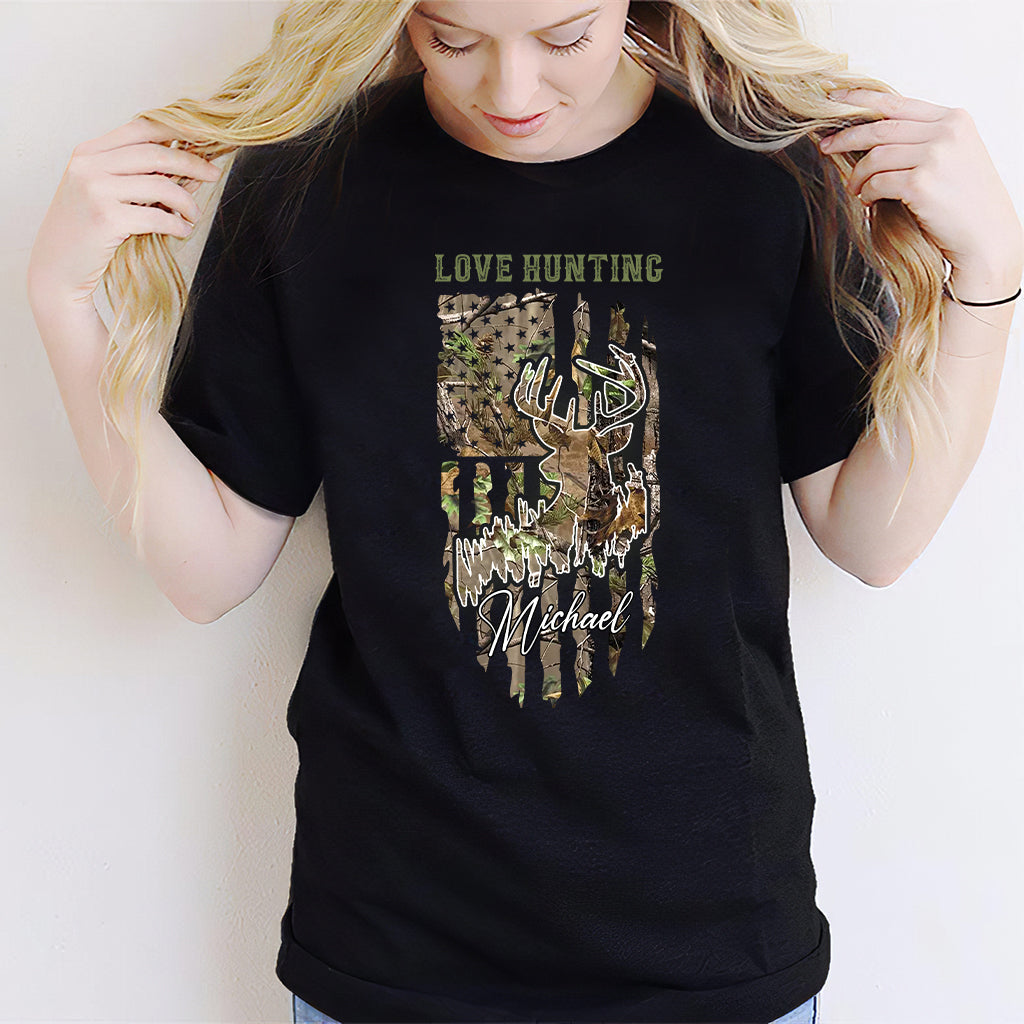 J'adore la chasse - T-shirt et sweat à capuche personnalisés sur le thème de la chasse