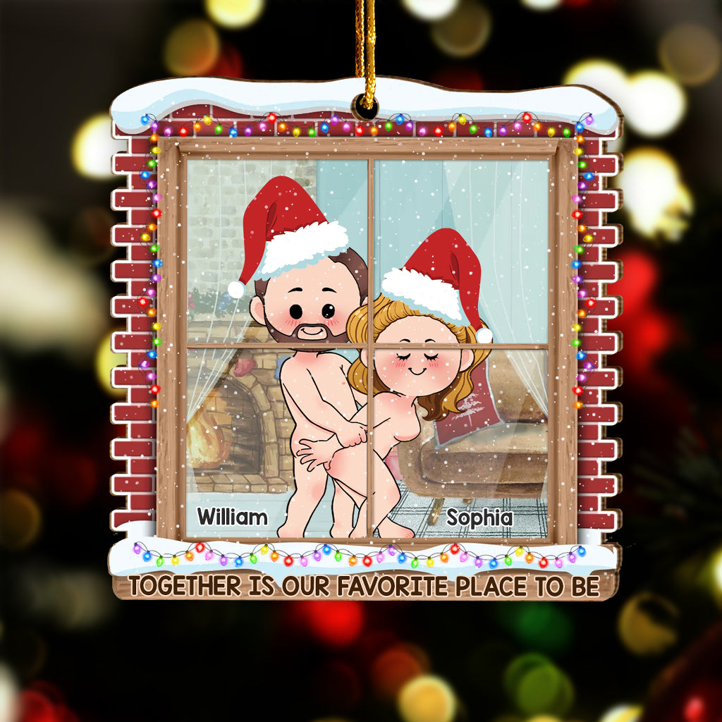 Together Is Our Favorite Place - Personalized Couple Ornament