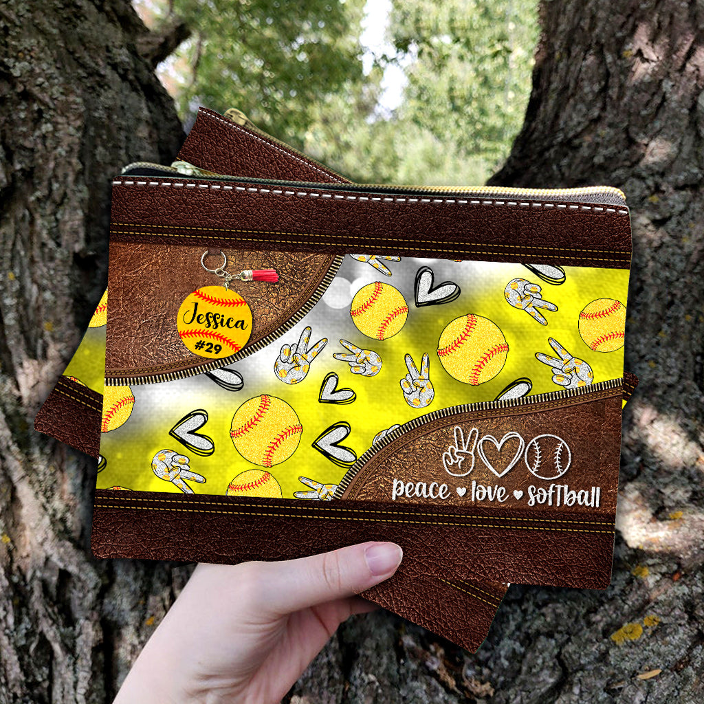 Peace Love Softball – Personalisierte Softballtasche