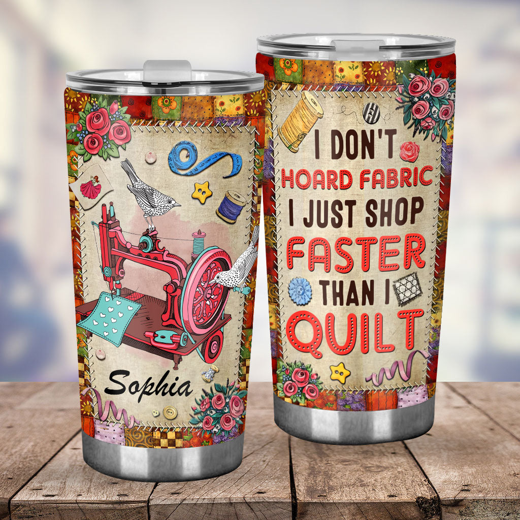 Ich kaufe schneller ein, als ich quilte – personalisierter Quilt-Becher
