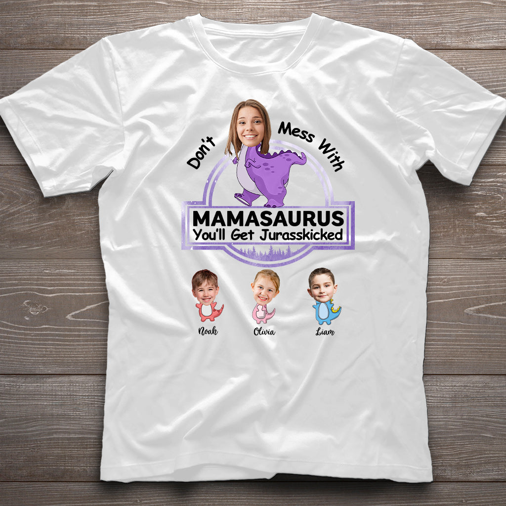 Don't Mess With Mamasaurus Jurasskicked - Personalized Mother T-shirt And Hoodie
