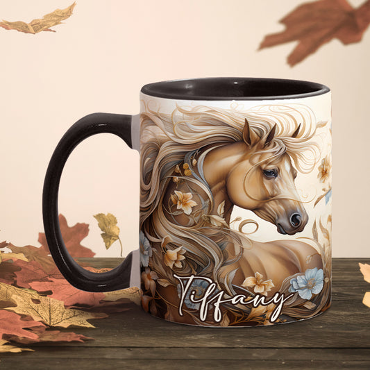 Personalisierte Tasse mit Pferdemotiv – perfekt für Pferdeliebhaber