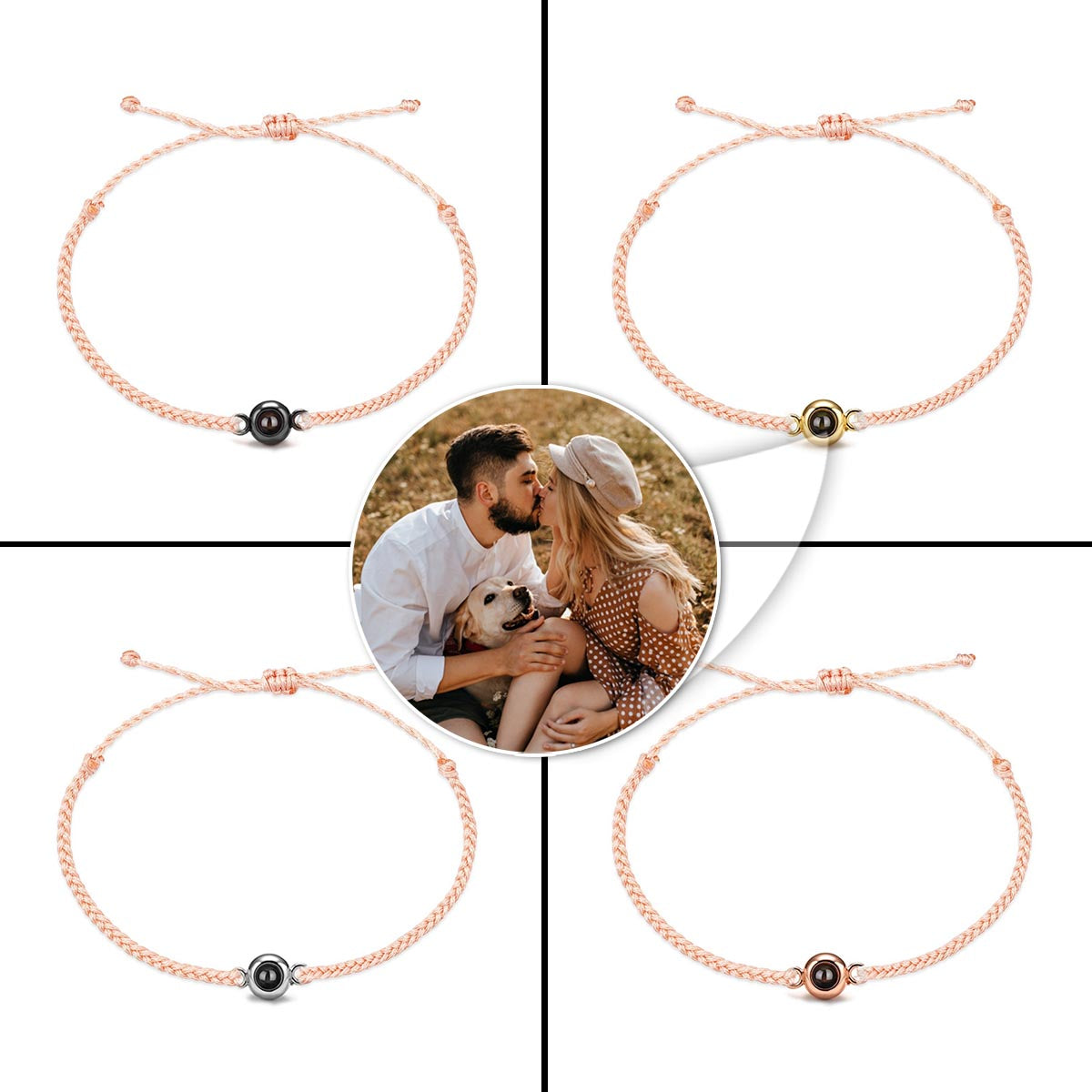 Liebe Familie – Personalisiertes Armband mit Familienprojektion