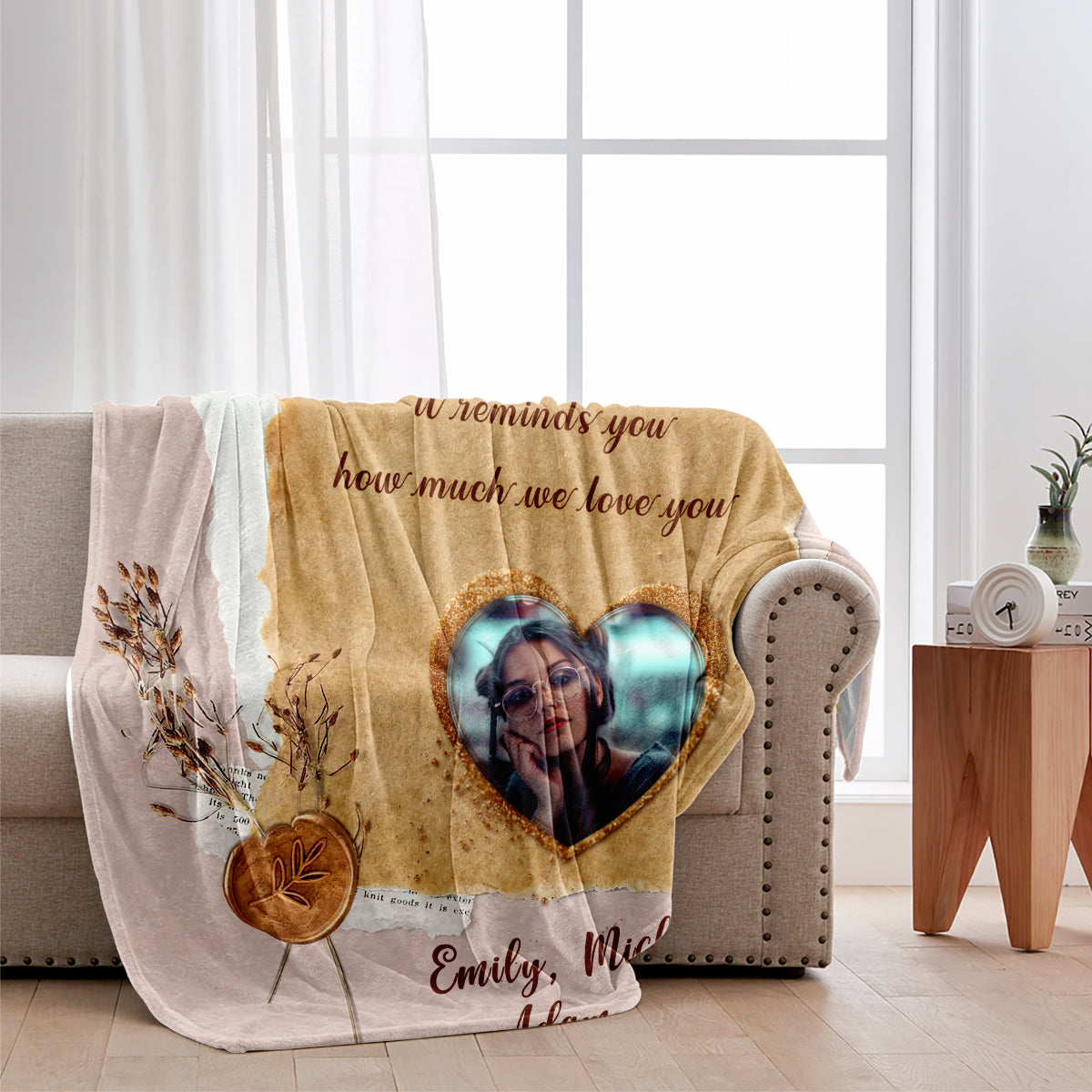 Oma Mama – Geschenk für Oma, Mama, Papa, Opa, Tante, Onkel, Schwester, Bruder, Ehemann, Ehefrau, Freundin – Personalisierte Decke