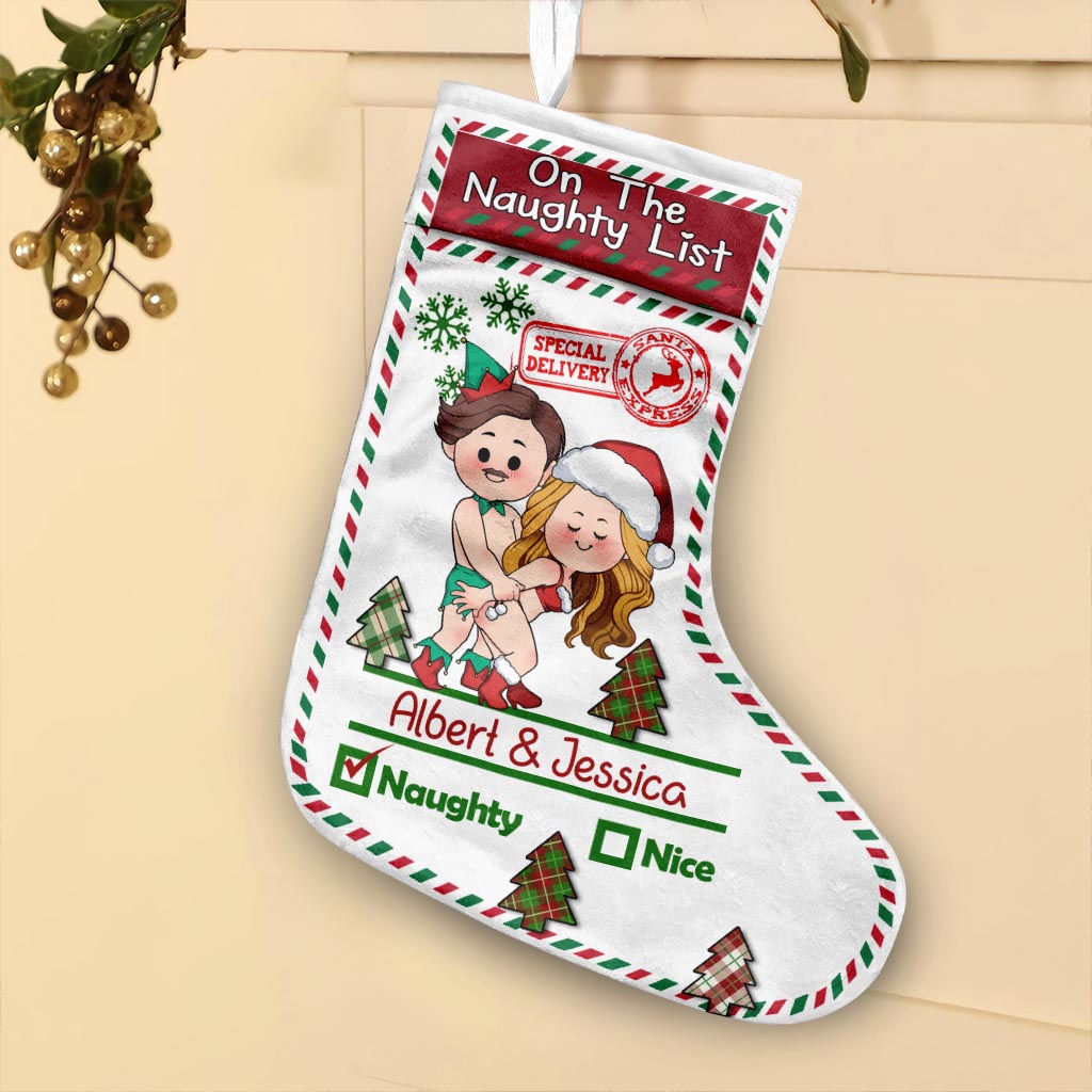 North Pole Mail Service - Personalized Couple Christmas Stockings