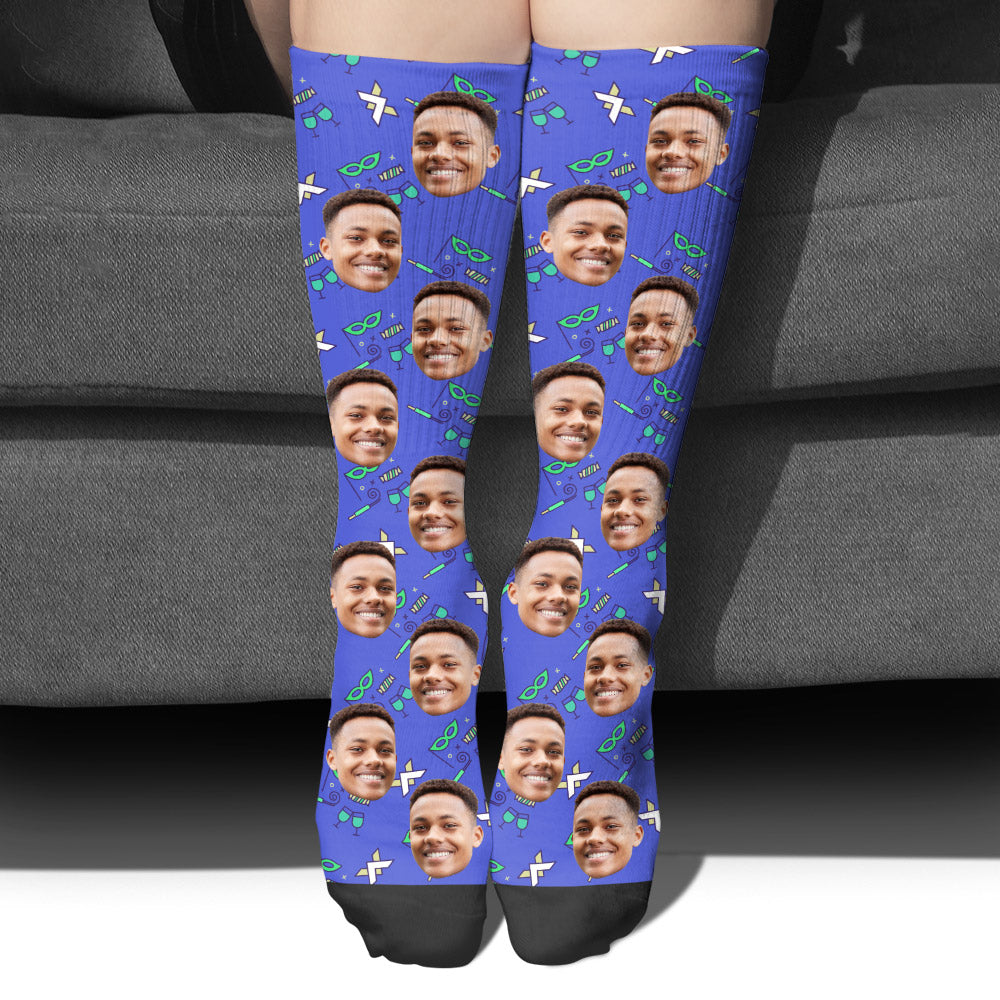 Chaussettes personnalisées pour fils - Motifs de fête personnalisés