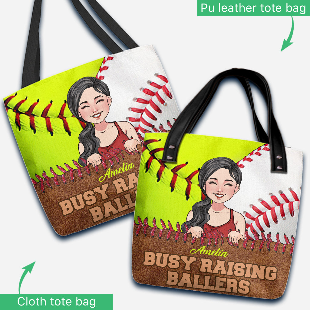 Sac fourre-tout de softball personnalisé « Love Softball »