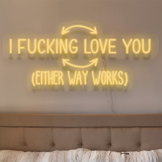 I Love You - Personalized Couple Neon Sign