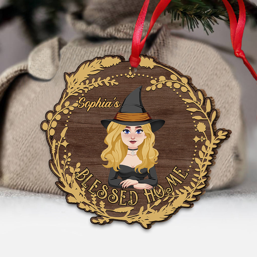 Blessed Home - Personalized Witch Ornament