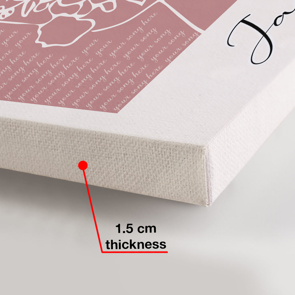 Wedding Song Lyrics Print - Personalized Husband And Wife Canvas And Poster