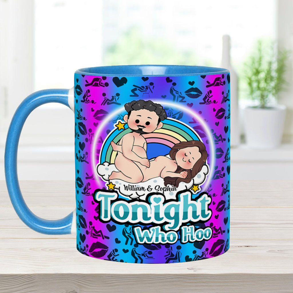 Heute Abend Who Hoo - Personalisierte Tasse für Paare