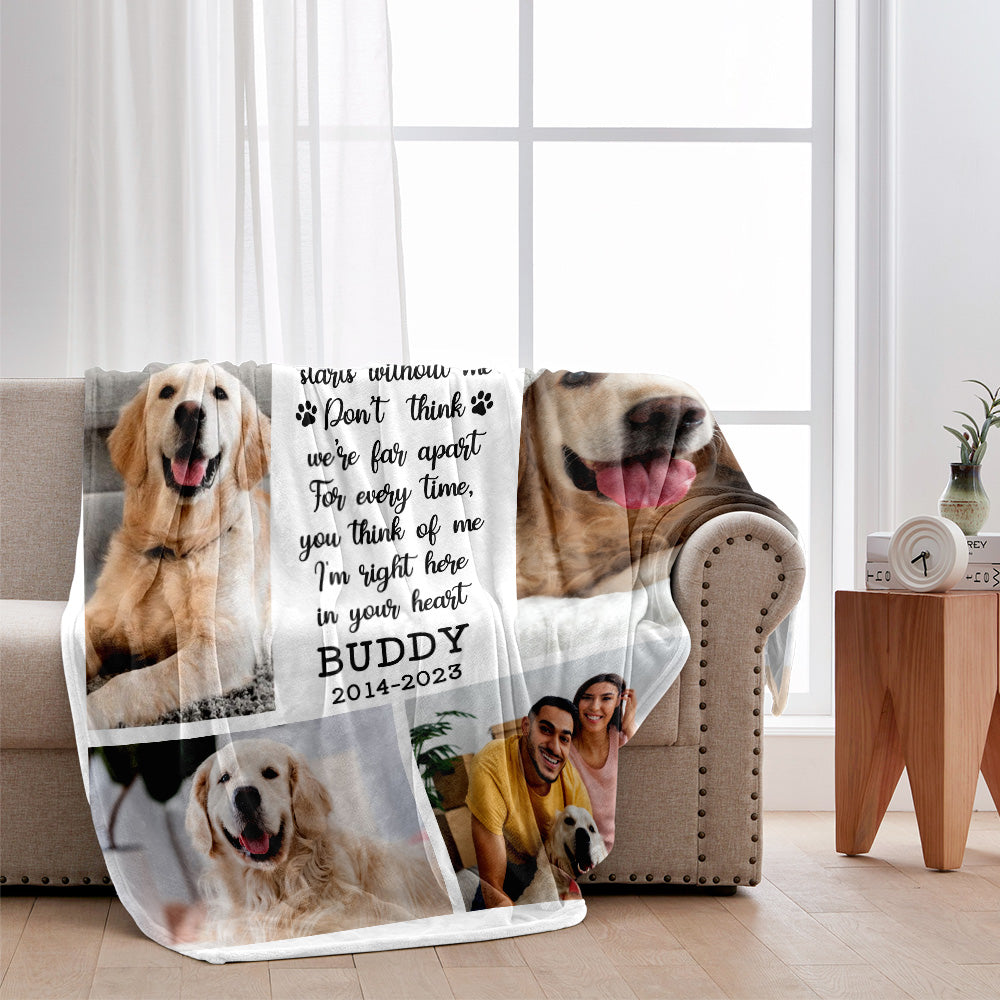 Je suis tout près de ton cœur - Couverture personnalisée pour chien