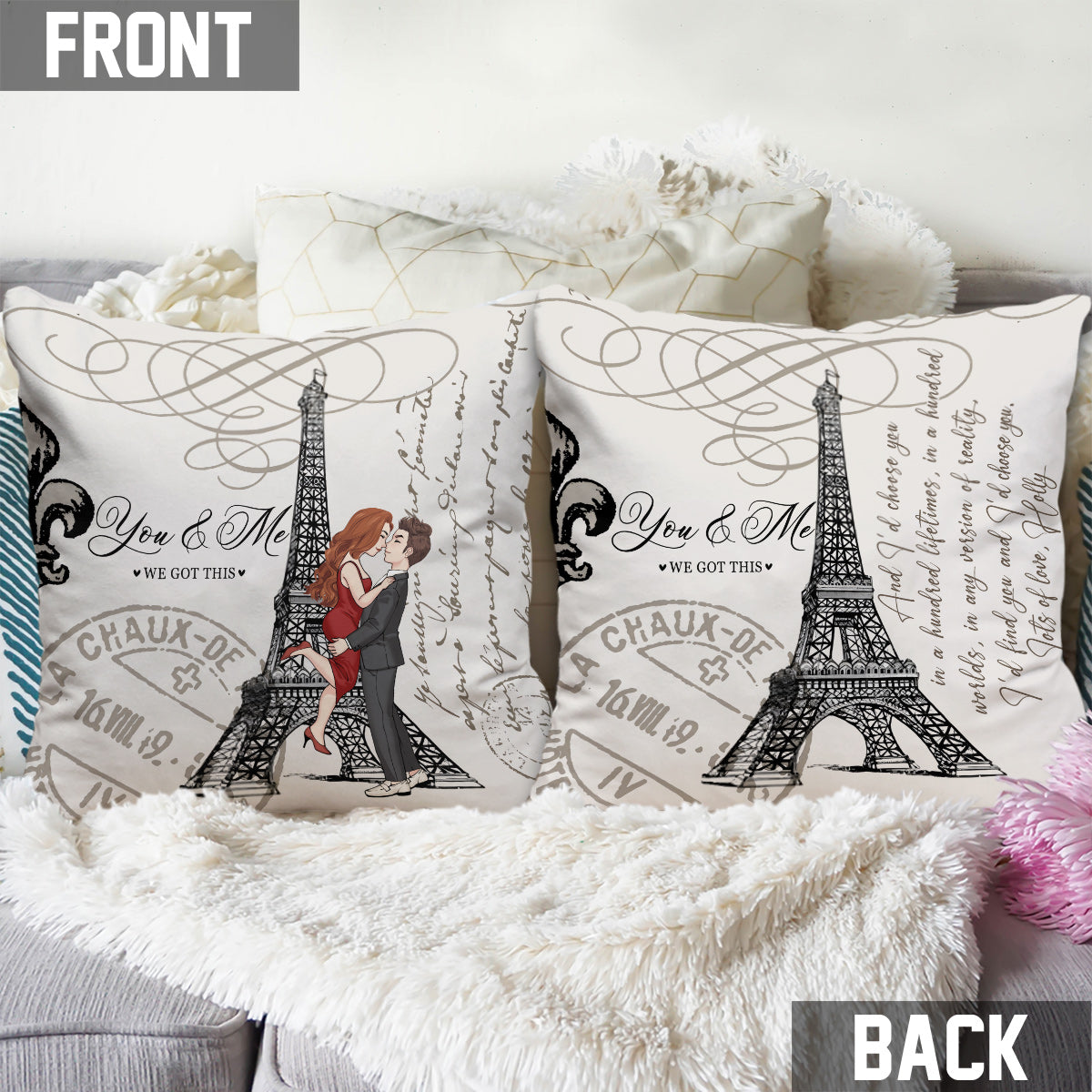 You & Me We Got This I'd Choose You - Personalized Couple Throw Pillow