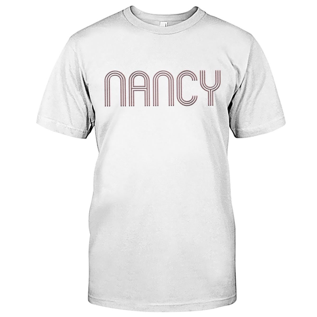 Custom Name - Personalized Couple Embroidered T-shirt
