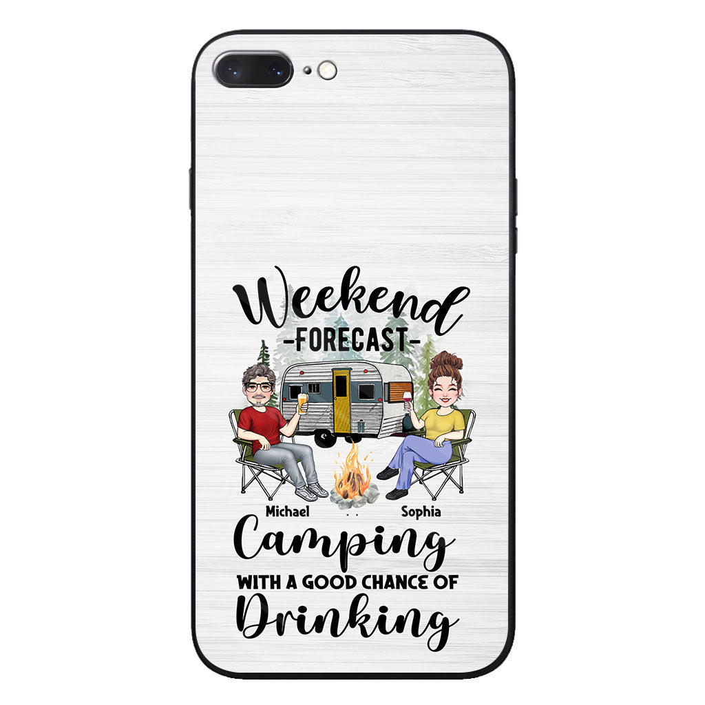 Prévisions du week-end - Étui de téléphone transparent personnalisé pour le camping