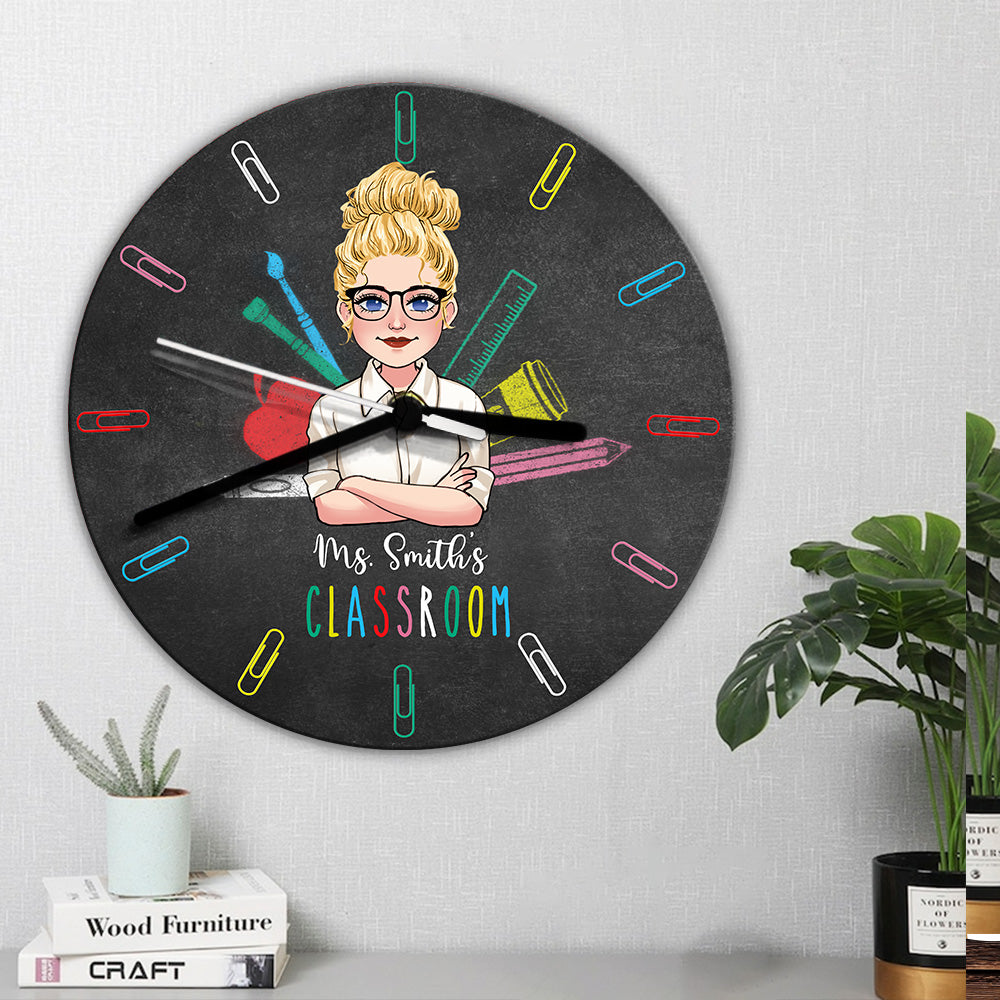 Lehrerzimmer – Personalisierte Wanduhr für Lehrer