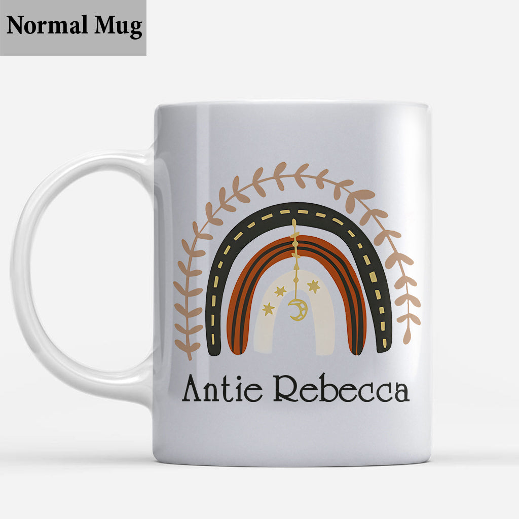 Mug arc-en-ciel pour tante - Mug personnalisé pour tante